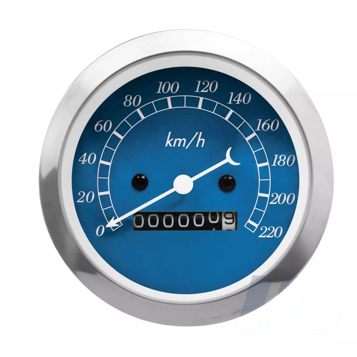 Blue Face Red Needle - Mechanical Speedometers